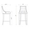 Manhattan Comfort Fifth Avenue Faux Leather Barstool in Light Grey- Set of 3 3-BS007-LG - alternate 4